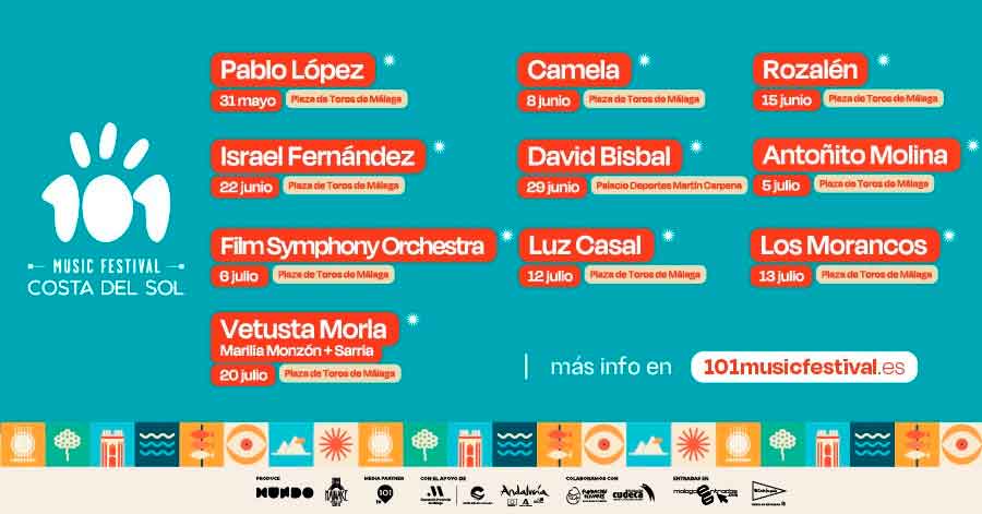 Programa y entradas de 101 Music Festival 2024 en Málaga